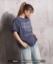 ◆ハート刺繍 ピグメントTシャツ◆ms-8845-122