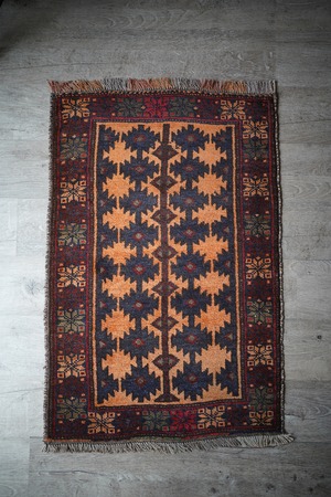 【267】Vintage Afghan Madad khani Baluch rug 1950's - 1960's