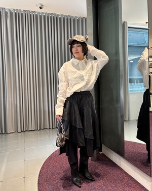 【26AW | WOMEN】Feng Chen Wang フェンチェンワン / スカート / Multi-Layered Midi Skirt　FWF22SK12