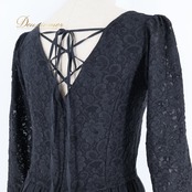 社交ダンス 衣装 Chacott チャコット ドレス ワンピース ラテン ブラック系 黒 無地 レース 軽い ダンス パーティ 発表会 ミニ丈 舞台 レッスン 上品 演奏会 舞台衣装 大人 パーティー衣装