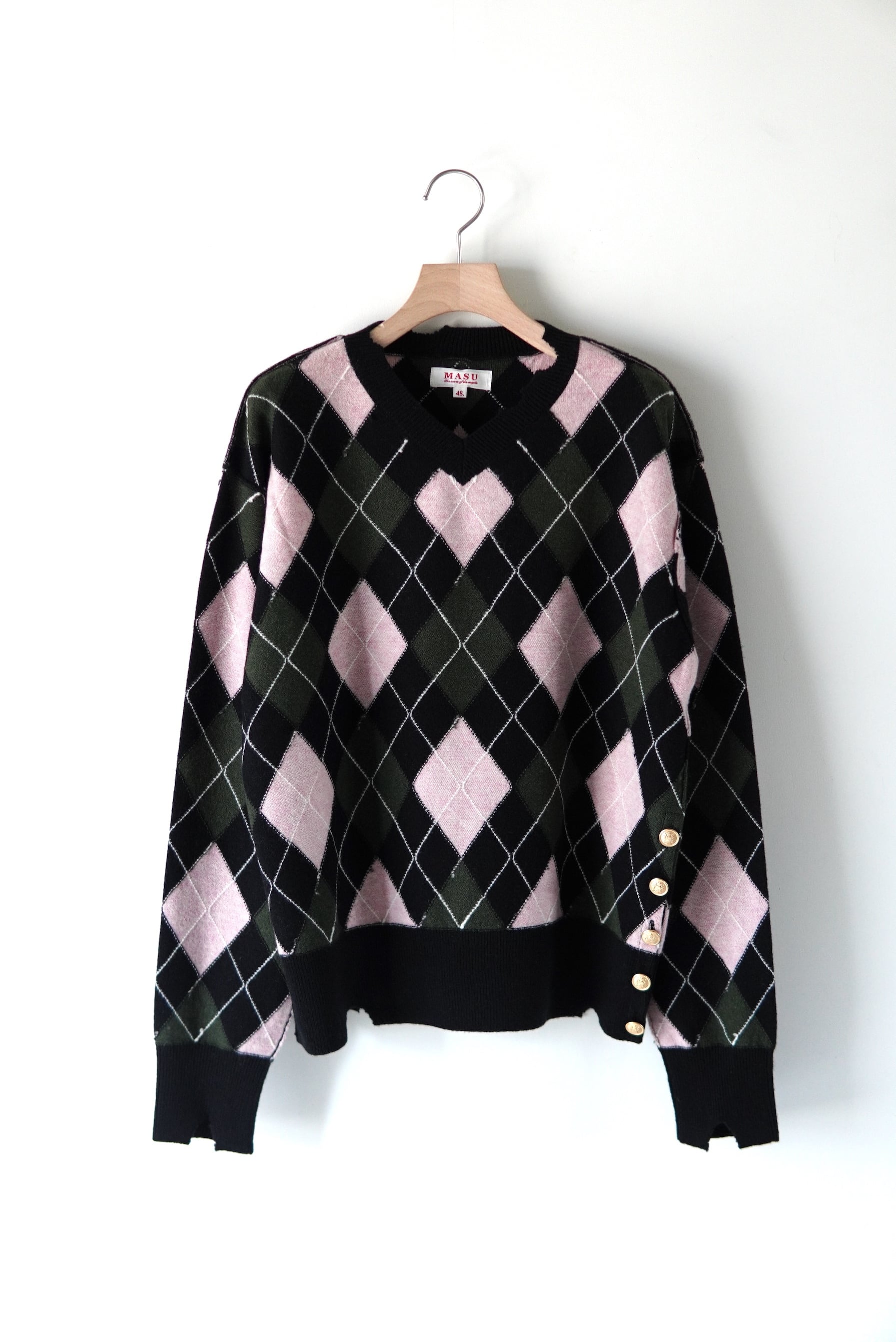 最安値 MASU DIAMOND SCRAPED SWEATER 48 MASU / DIAMOND SCRAPED SWEATER | POETRY