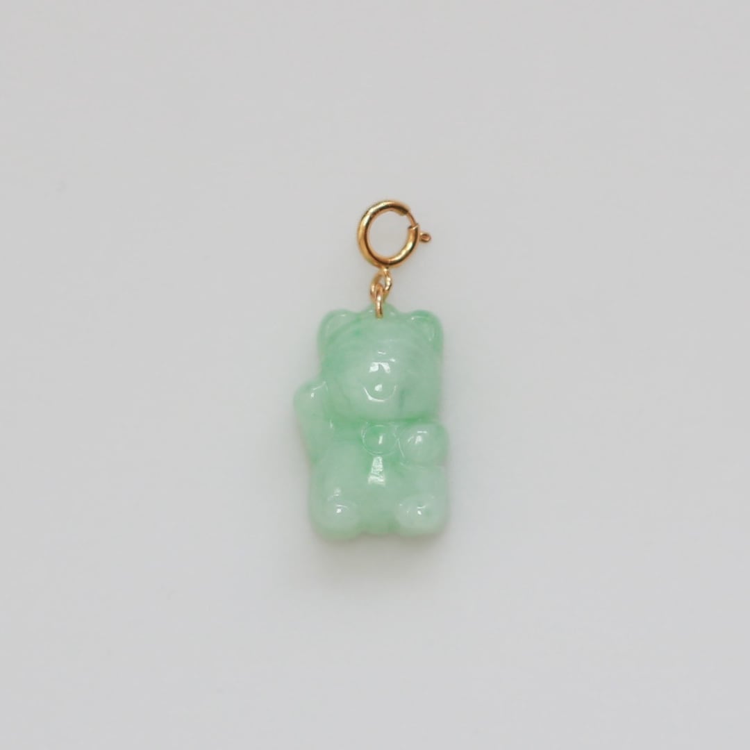 K10YG cat green ペンダントトップ A貨翡翠 jd_pt1319 | 【MeiNu