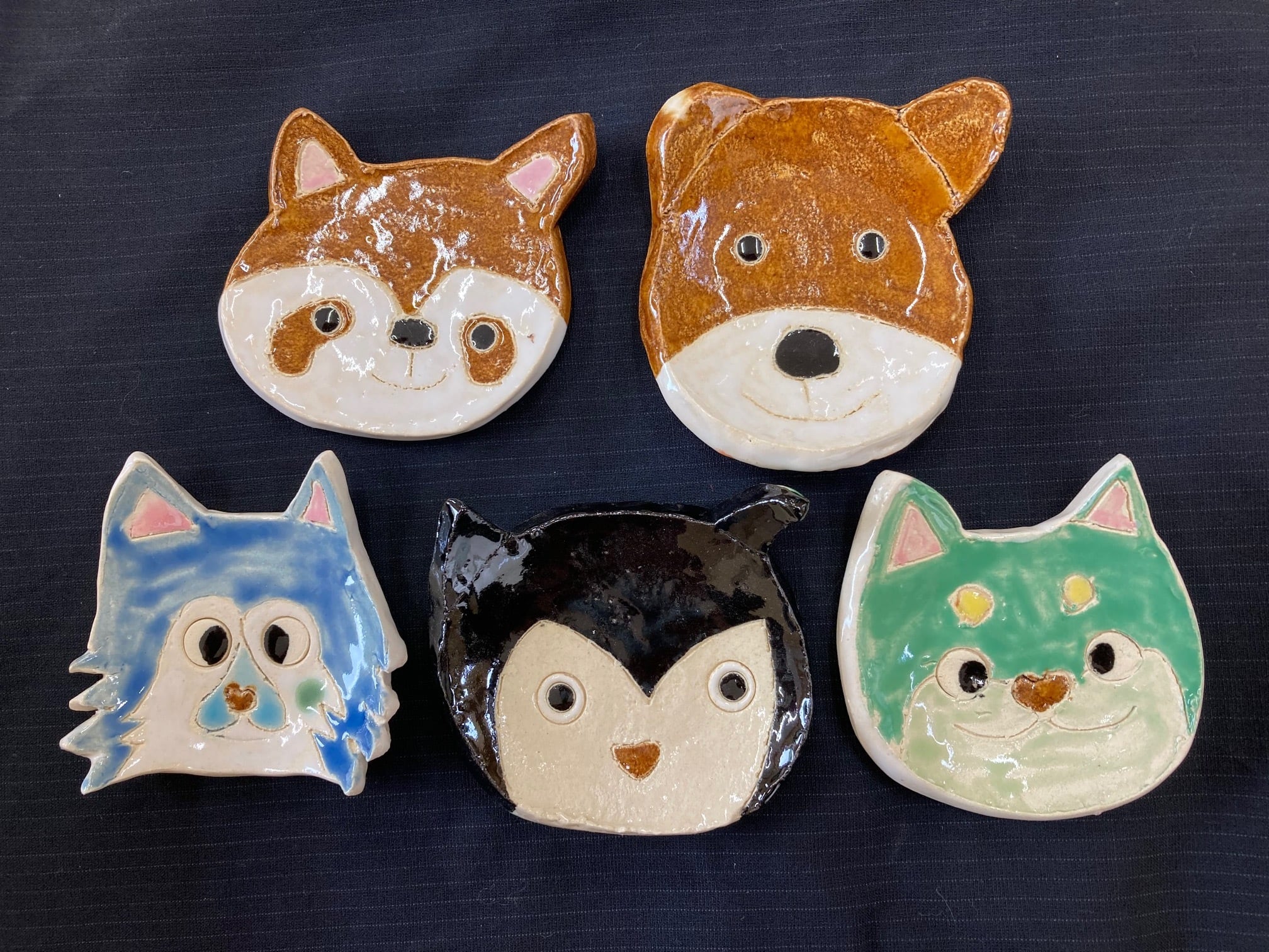 動物モチーフ 小皿 4枚セット 陶器 豆皿 アニマル 動物モチーフ 小皿 4