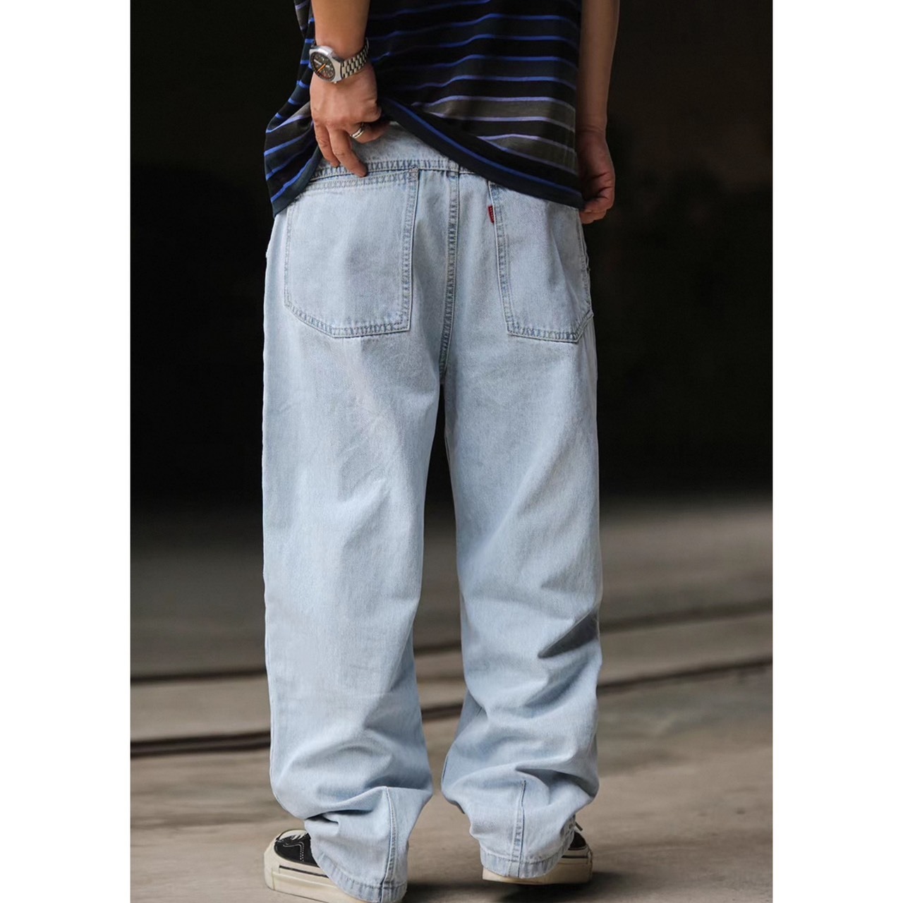 Relaxed straight denim pants 1477 - 11