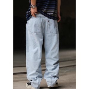 Relaxed straight denim pants 1477