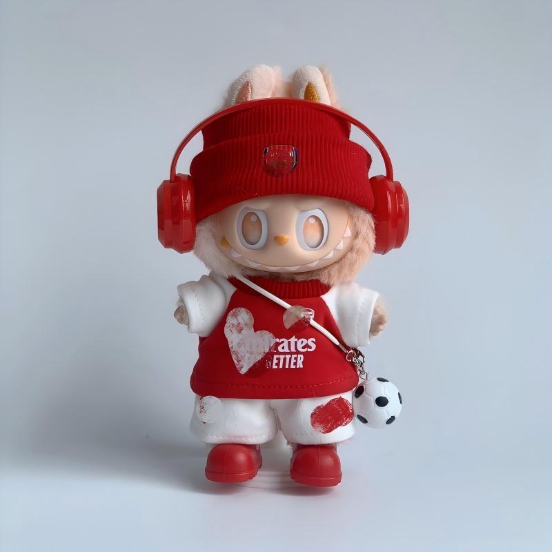 Labubu 1-3世代対応 サッカースポーツ トップス＋パンツ＋帽子＋ボール