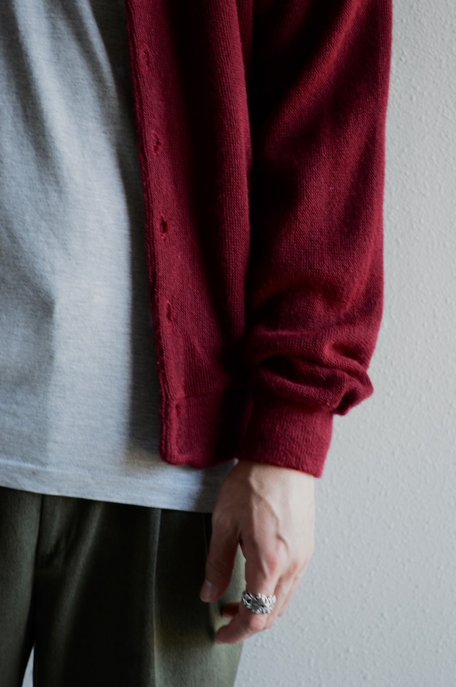 KINGS ROAD by Sears 1970's ORLON ACRYLIC Vintage Knit Cardigan Burgundy キングスロード シアーズ 70s オーロンアクリル カーディガン