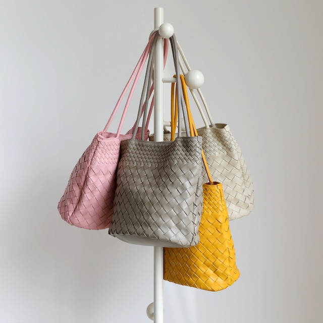 【6 colors】 Woven Leather トートバッグ  [26010380]