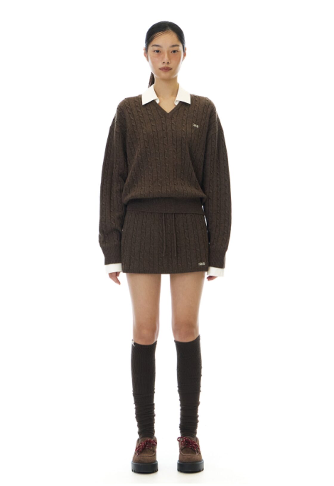 12/16発送 [GROVE] FLURRY KNIT SKIRT PANTS 正規品 韓国ブランド 韓国 