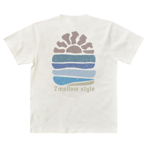 Sunset wave T-shirt　サンセットウェーブTシャツ／ナチュラル