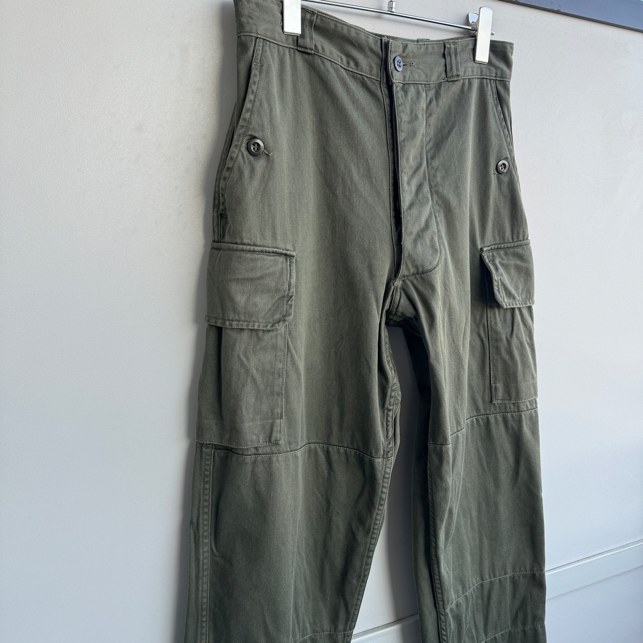フランス軍 French Army M64 パンツ 60s ダブルニー ミリタリー ヴィンテージ古着 76C(S-R) 画像2