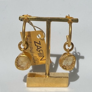 再入荷♪ZARIIN（ザリーン）ドロップピアス〈シトリン〉