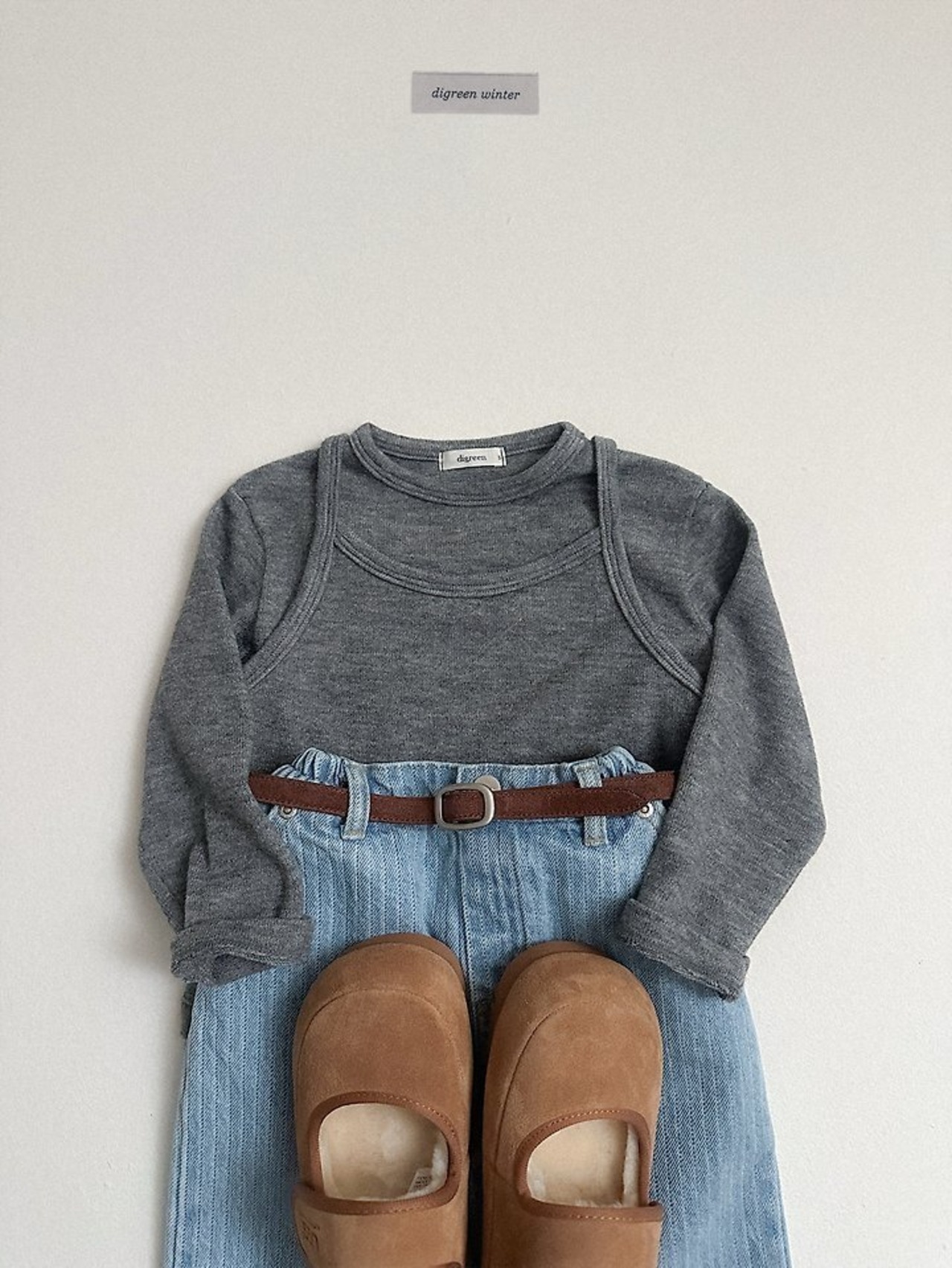 〖取寄〗韓国子供服 / 26winter / Digreen / スエードベルト / キッズ / 冬服 *onesize*
