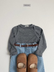 〖取寄〗韓国子供服 / 26winter / Digreen / スエードベルト / キッズ / 冬服 *onesize*