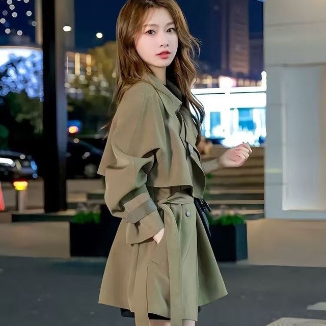【コート】大きいサイズ トレンチコート レディース きれいめ 体型カバー 着痩せ アウター 春 秋 冬 20代 30代 40代 50代 ウィンドブレーカートレンチコート スプリングコート きれいめ おしゃれ シンプル アーミーグリーン 緑 ホワイト 白 ブラック 黒 M L XL 2XL