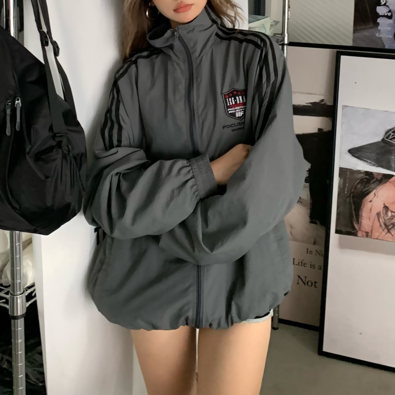 く*輩様 アドラーline sleeve track zip parker ja アドラーライン