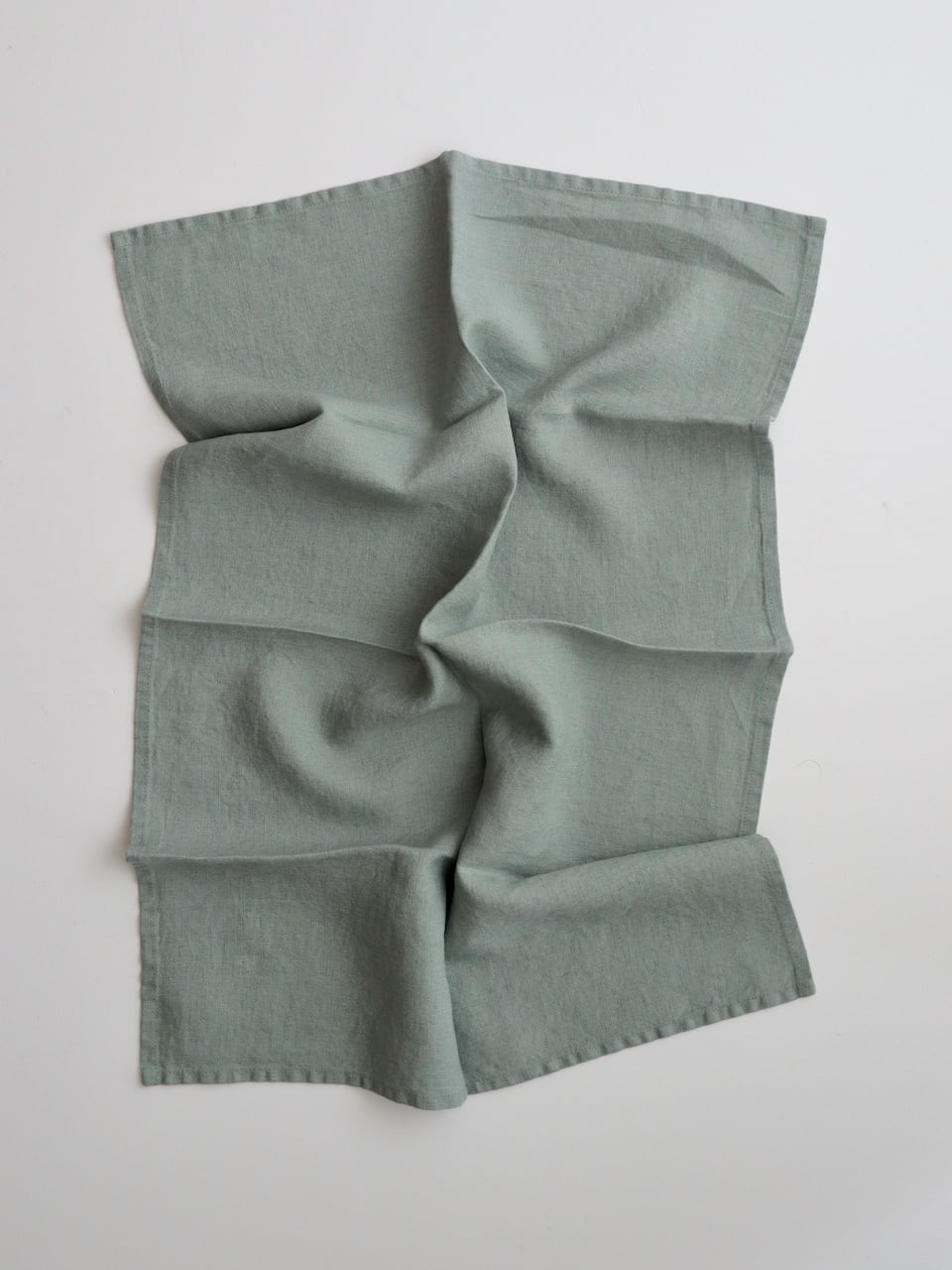 リネン キッチンタオル グリーンミリュー|Linen Kitchen Towel Green Milieu - LINEN TALES