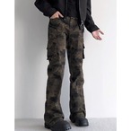 Camouflage Military Wide Cargo Pants ◇H0878