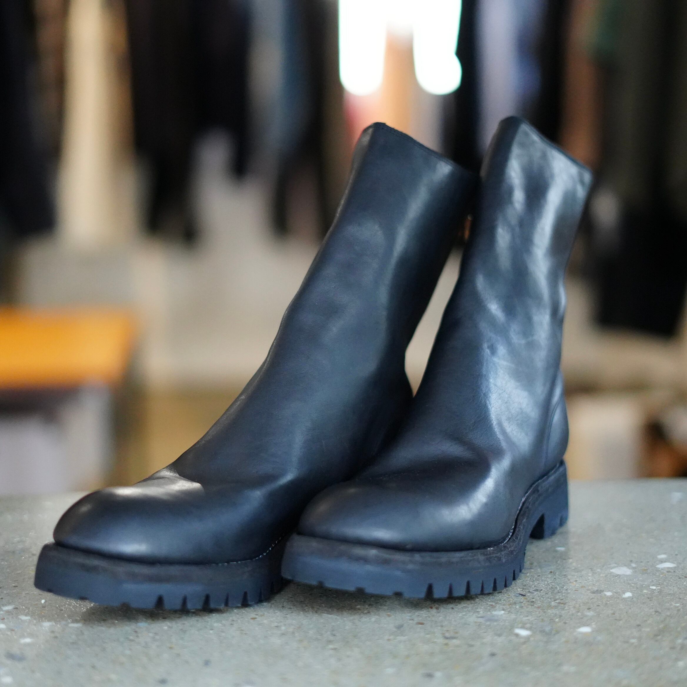 GUIDI (グイディ) / BACK ZIP BOOT SOLE RUBBER 796V_N HORSE REVERSE