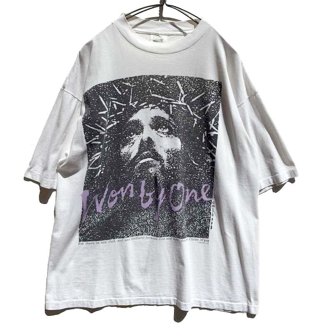 【LIVING EPISTLES - Made In USA】Vintage Jesus Christ Religious Art Print T-Shirt【1989s】Vintage Print T-Shirt