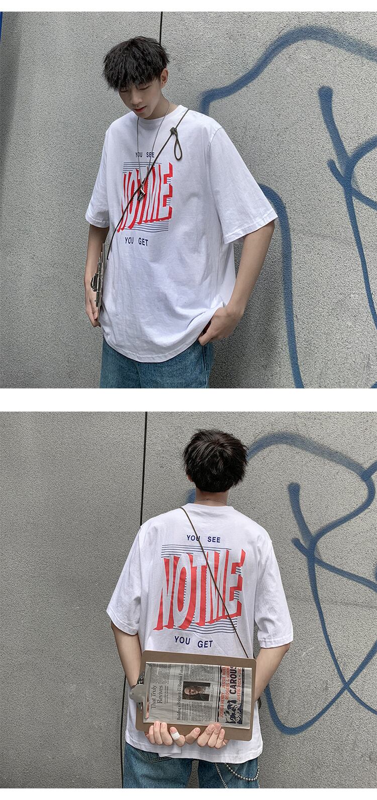 全3色 Tシャツ カットソー プリント カジュアル シンプル