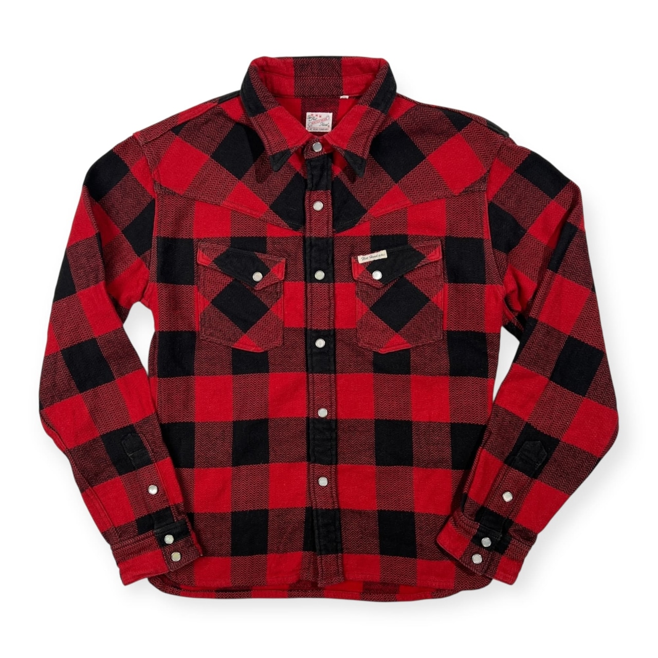 The Flat Head ザ フラットヘッド バッファローチェック 長袖 ウエスタン シャツ サイズ 40 /レッド×ブラック/日本製