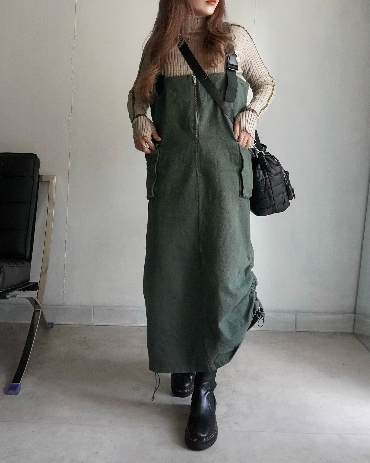 Military drost soft denim OP／khaki