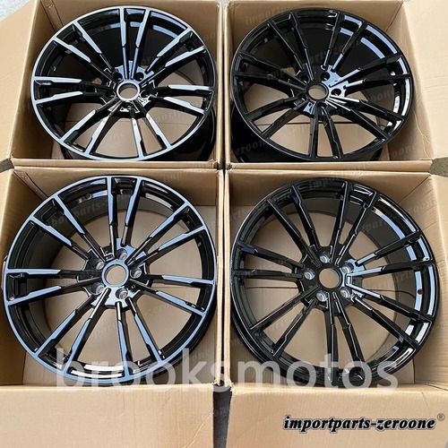 20インチフォージドグロスブラックホイール 2011-2017 BMW F10 M5 706 20x9 20x10 LI-1706