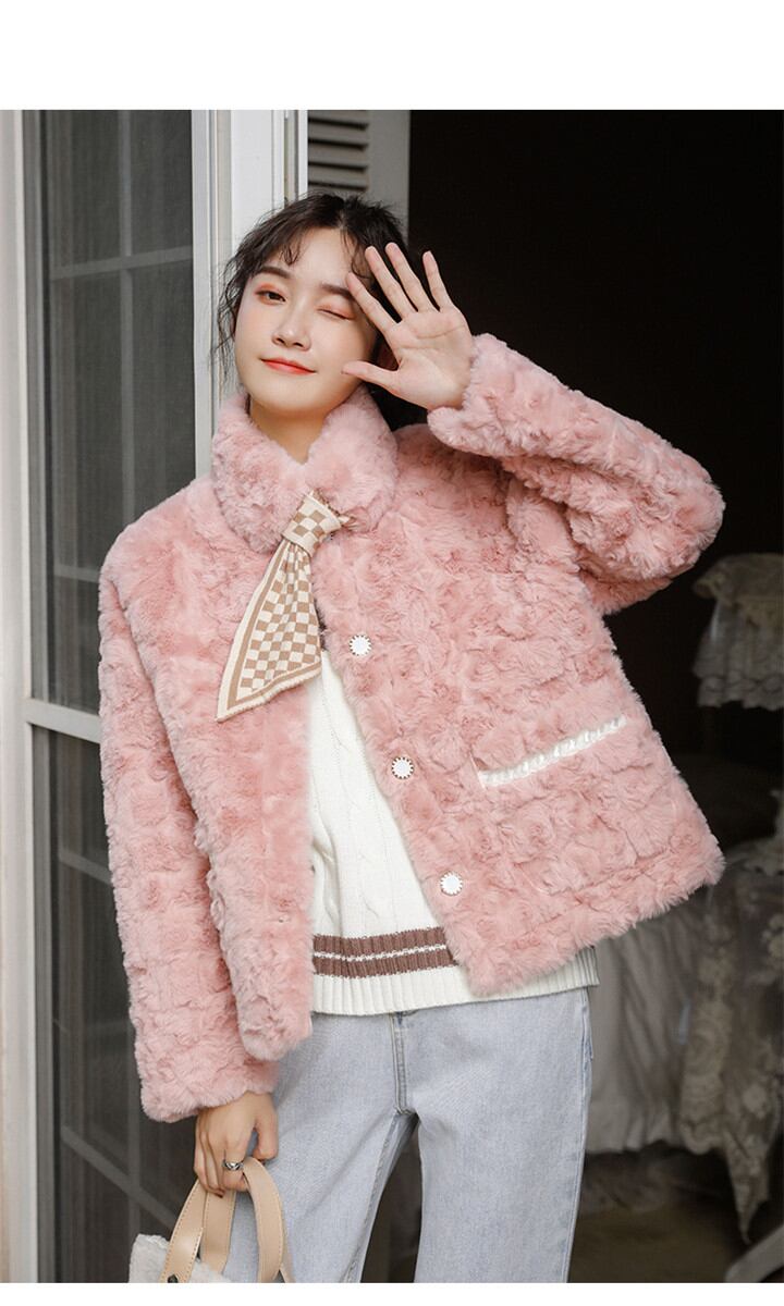 長袖 コート 子羊の毛 ファー 上品映え オシャレ 暖かい 厚手 ゆったりする 大人気