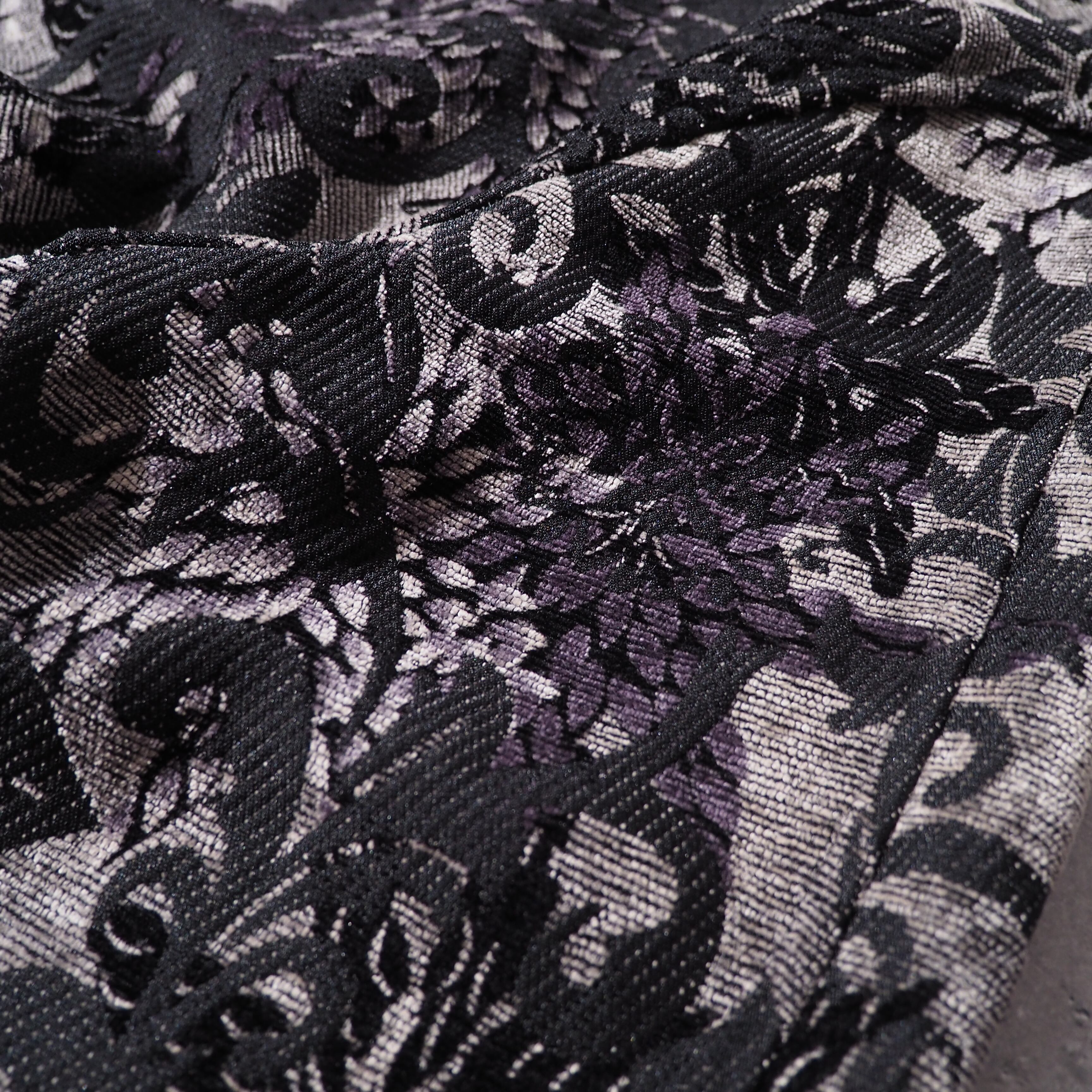 Dark tone flower embroidery two way reversible China jacket