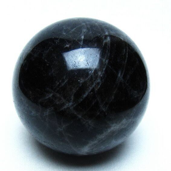 モリオン 黒水晶 丸玉 64mm 一点物 151-9503
