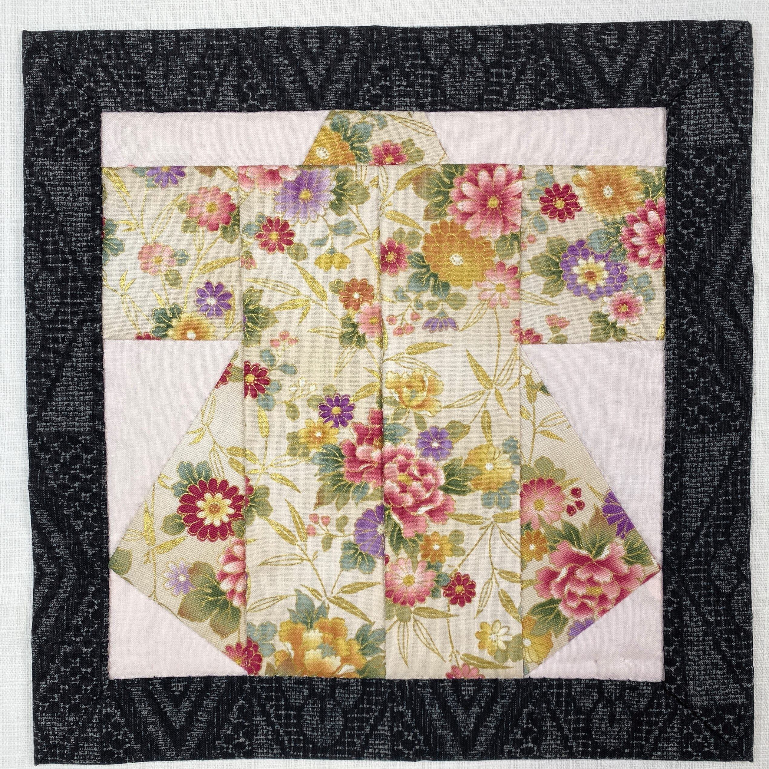 パッチワーク キルト タペストリー ハンドメイド 着物 花柄 【公式通販】