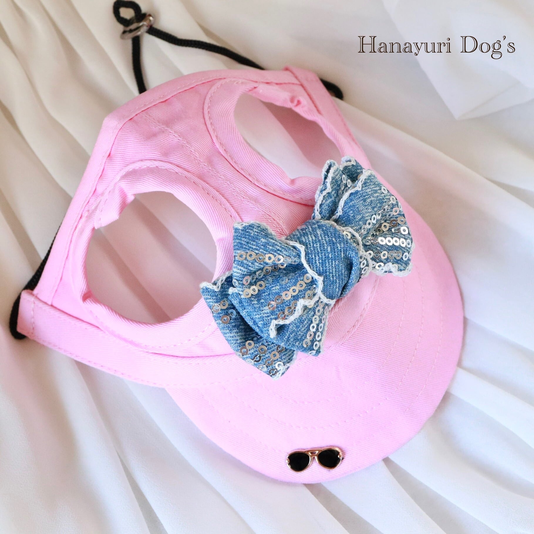 帽子 耳穴付き 2種類 サンバイザー ピンク 犬 キッズ・子供 猫 ペット