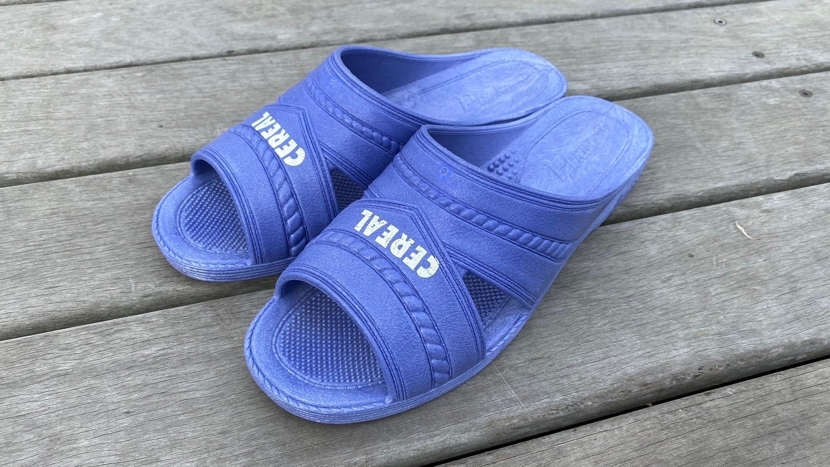 トイ・ストーリー サンダル パープル プリントプールサンダル