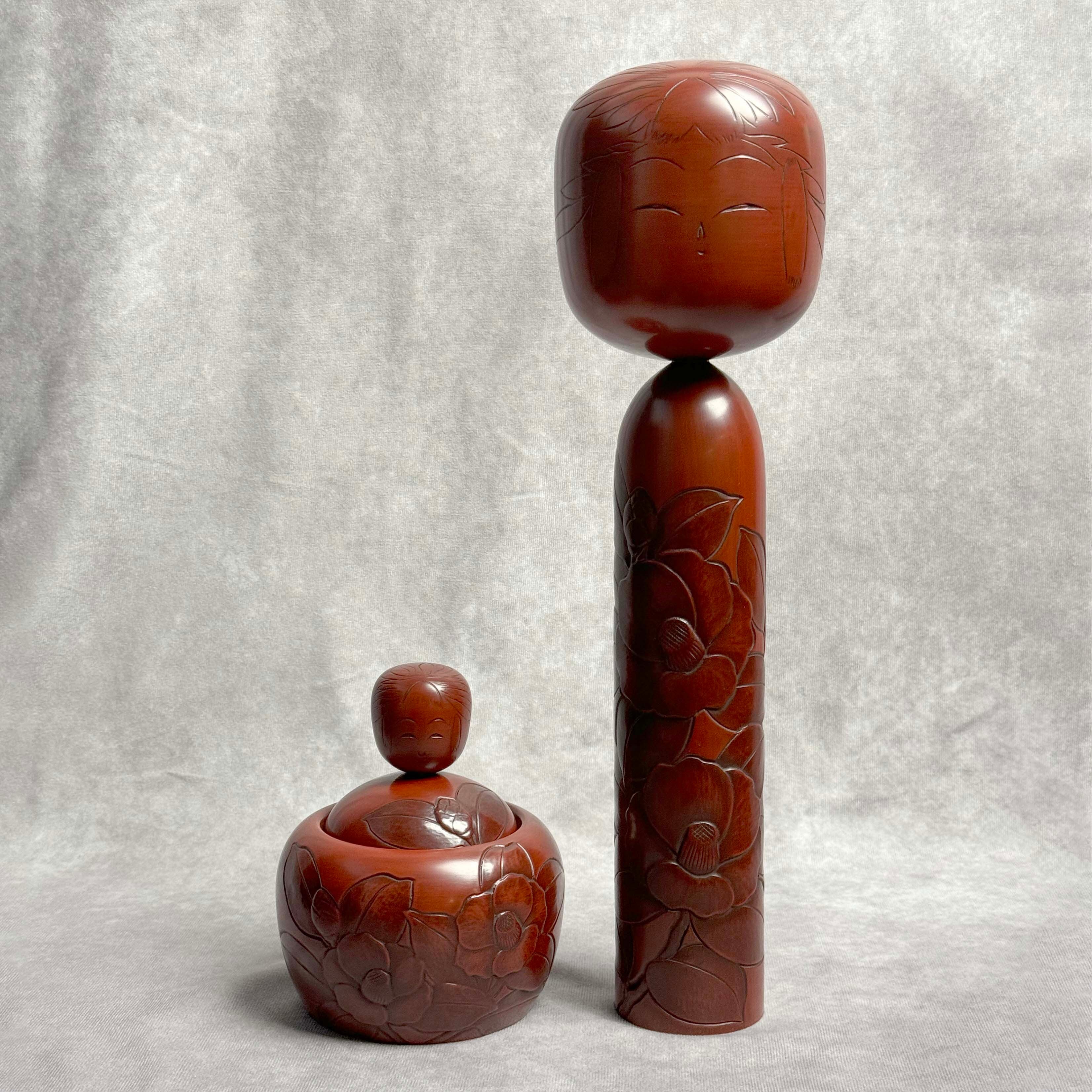 伝統工芸「鎌倉彫こけし」ペア（No.29）