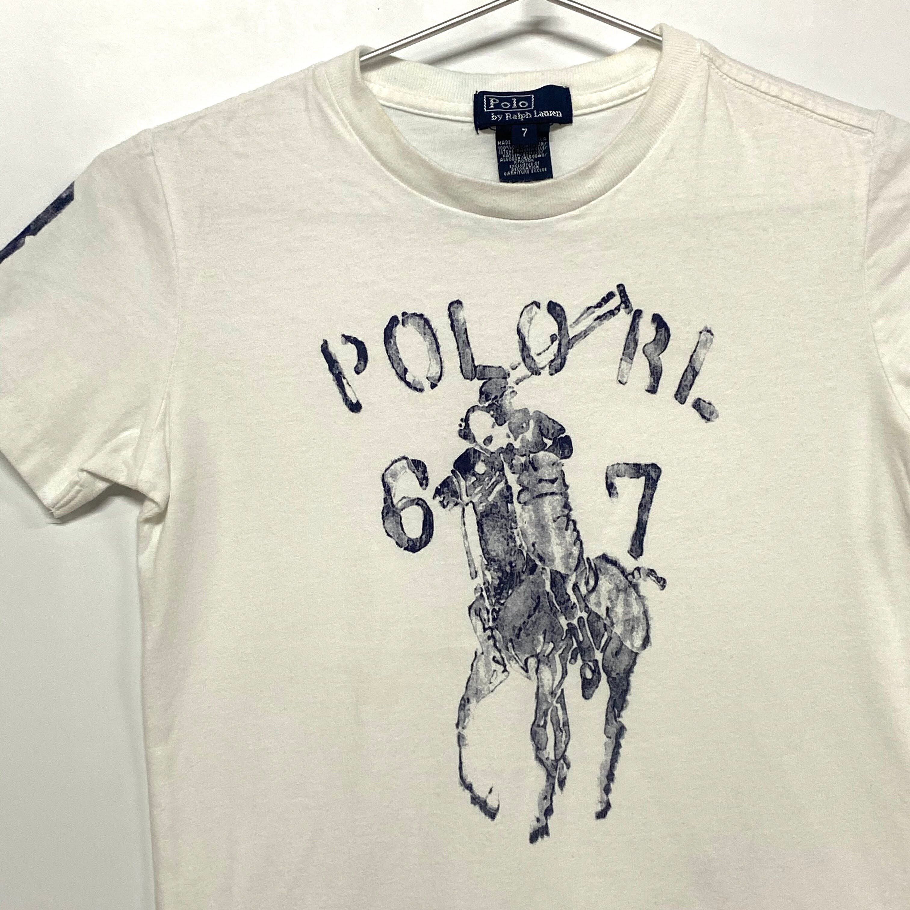 【キッズ】 Polo by Ralph Lauren ポロラルフローレン Tシャツ ホワイト 7歳位 130cm相当 子供服 古着  【Ｔシャツ】【WS2202-30】 | cave 古着屋【公式】古着通販サイト