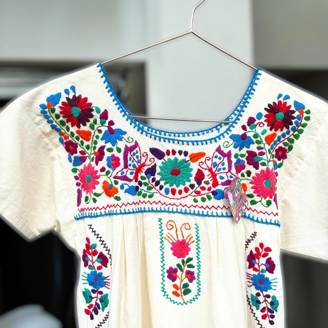 【LADIES】Mexican dress(long Ivory) size:M/L