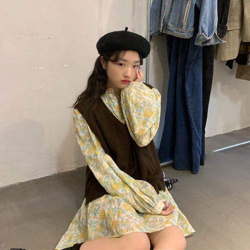 ✞ 花柄スリーブレース長袖Vネック♥カワイイ♥スカート ロング ランタンスリーブ スウィート ✞ゴスロリ SM ミリ 甘ロリ クラロリ 和ロリ エレガント 黒ロリ 姫ロリ 華ロリ BB-BB2472820836