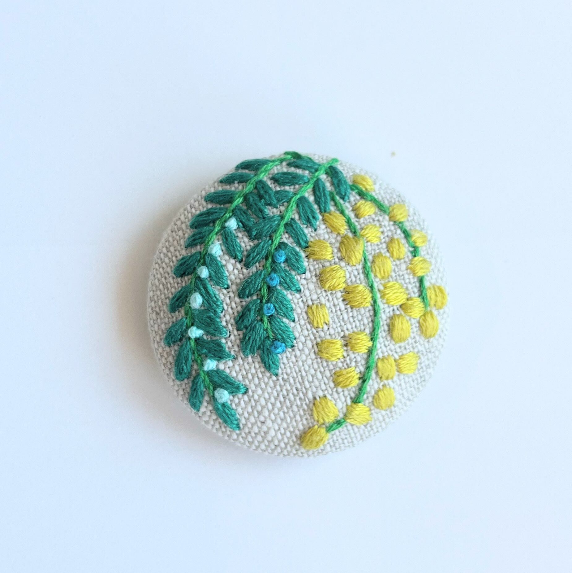 ミモザの刺繍ブローチ【botanical】#350 | j.couture