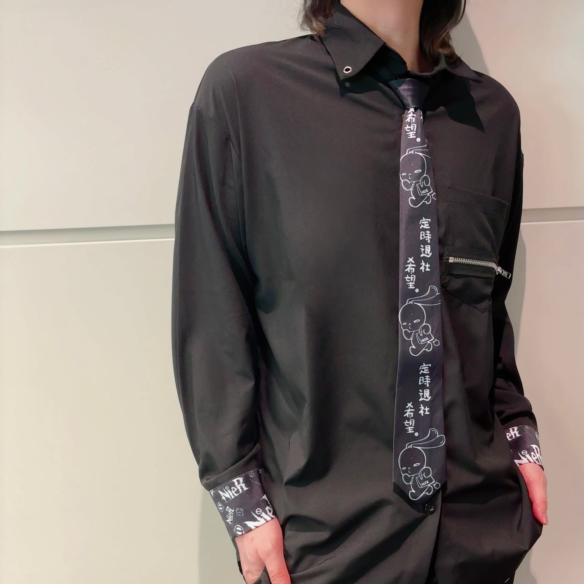 定時退社希望SHIRT《取り外し可能ネクタイ＆チェーン付き》 | NIER