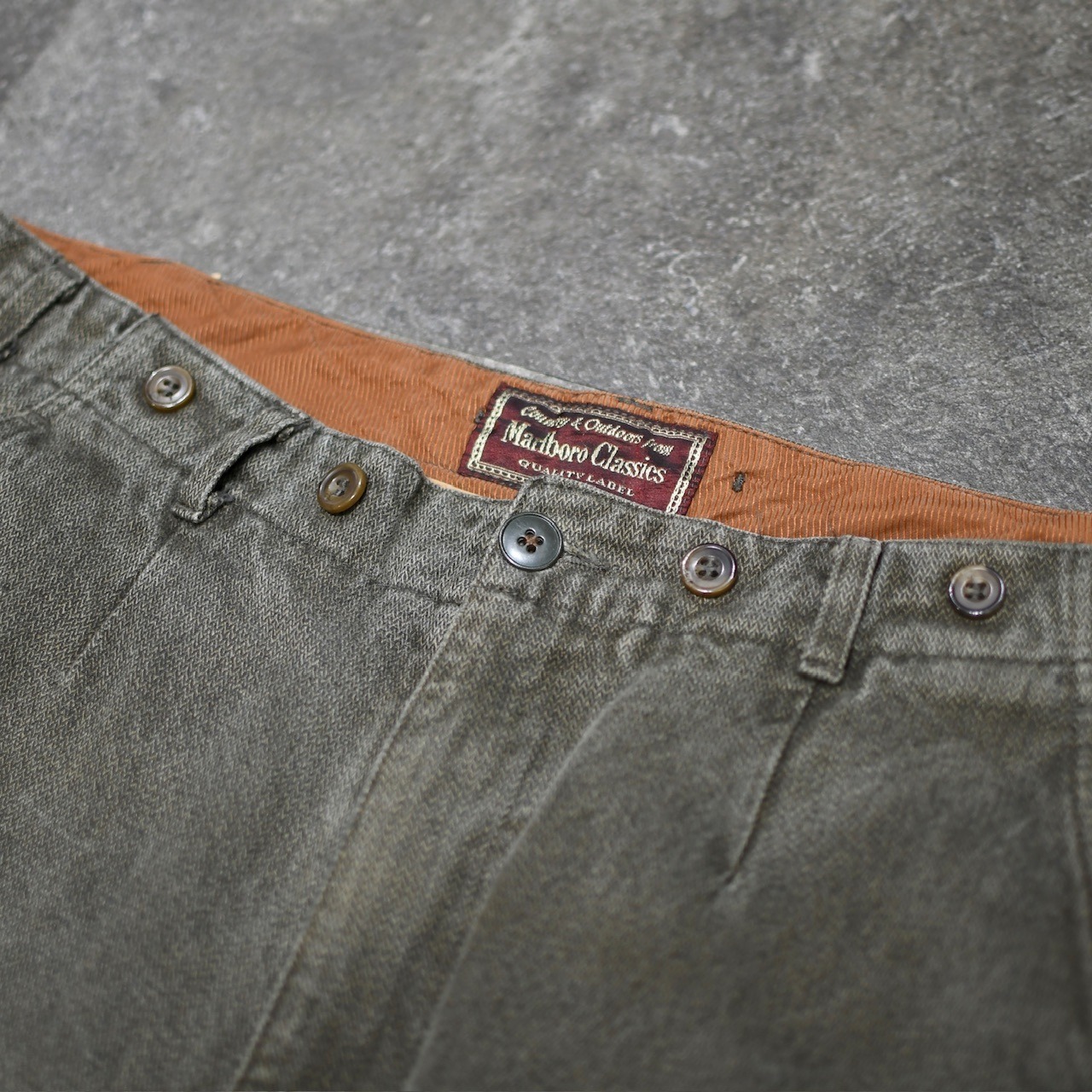 marlboro classics fade herringbone twill denim pants