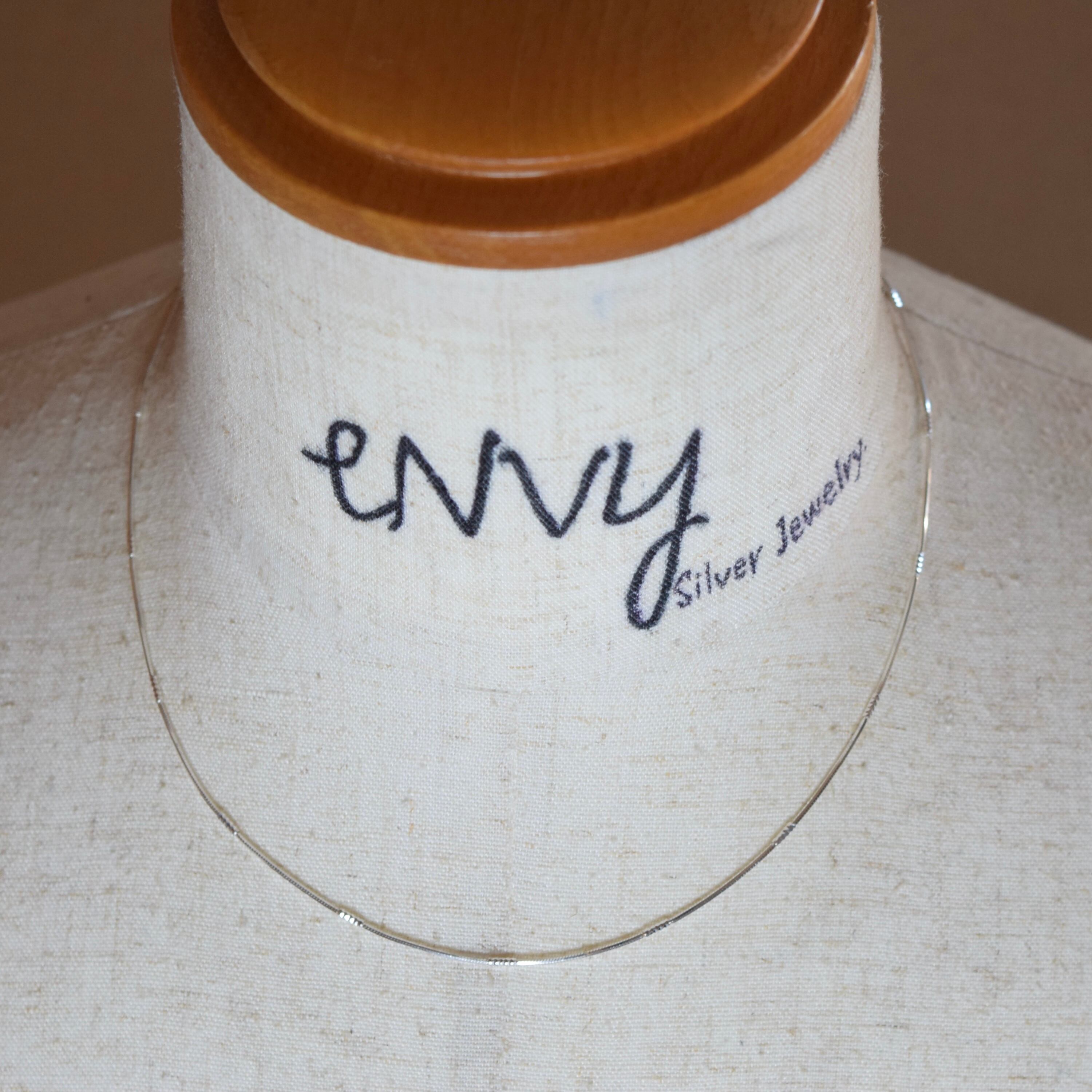 シルバー925 silver エレガンスラインネックレス/軽研磨仕上げ