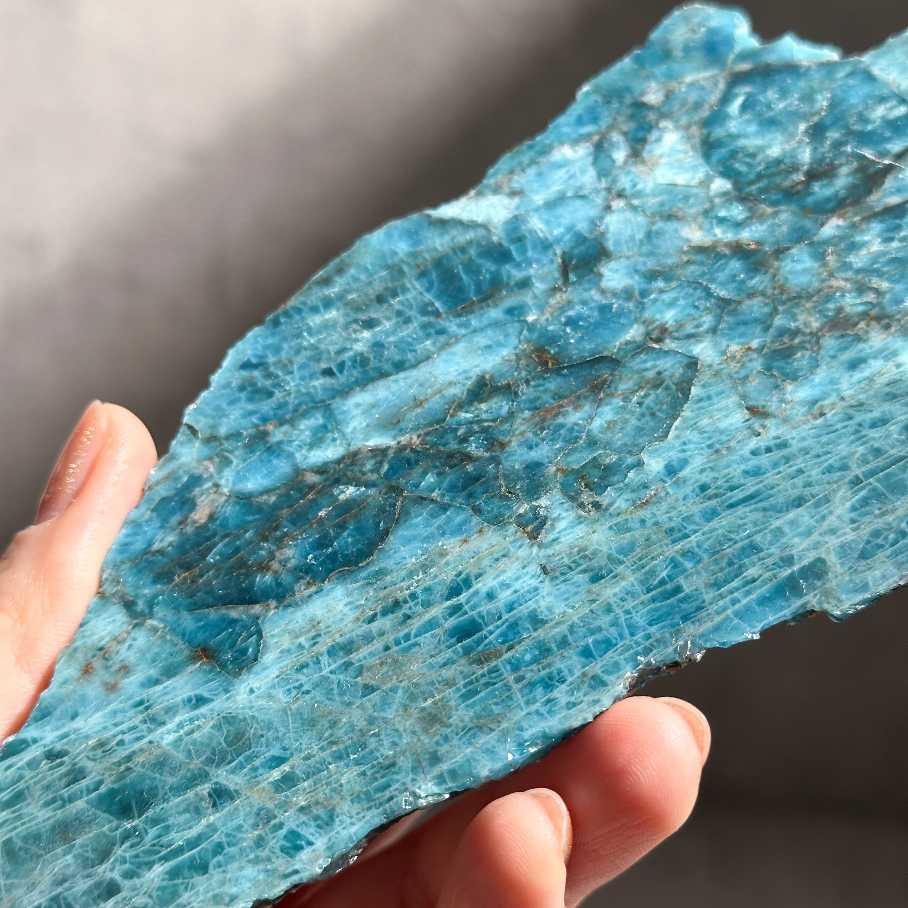 台座付き◎ブルーアパタイト スライス 21◇ Blue Apatite ◇ 天然石