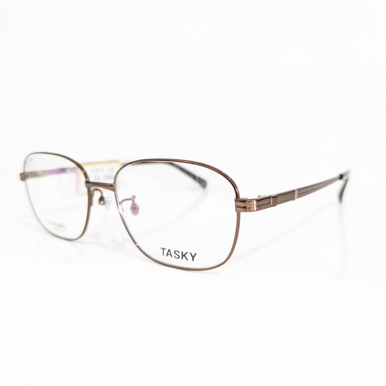 【TASKY】スクエアメタルフレーム ブロンズ