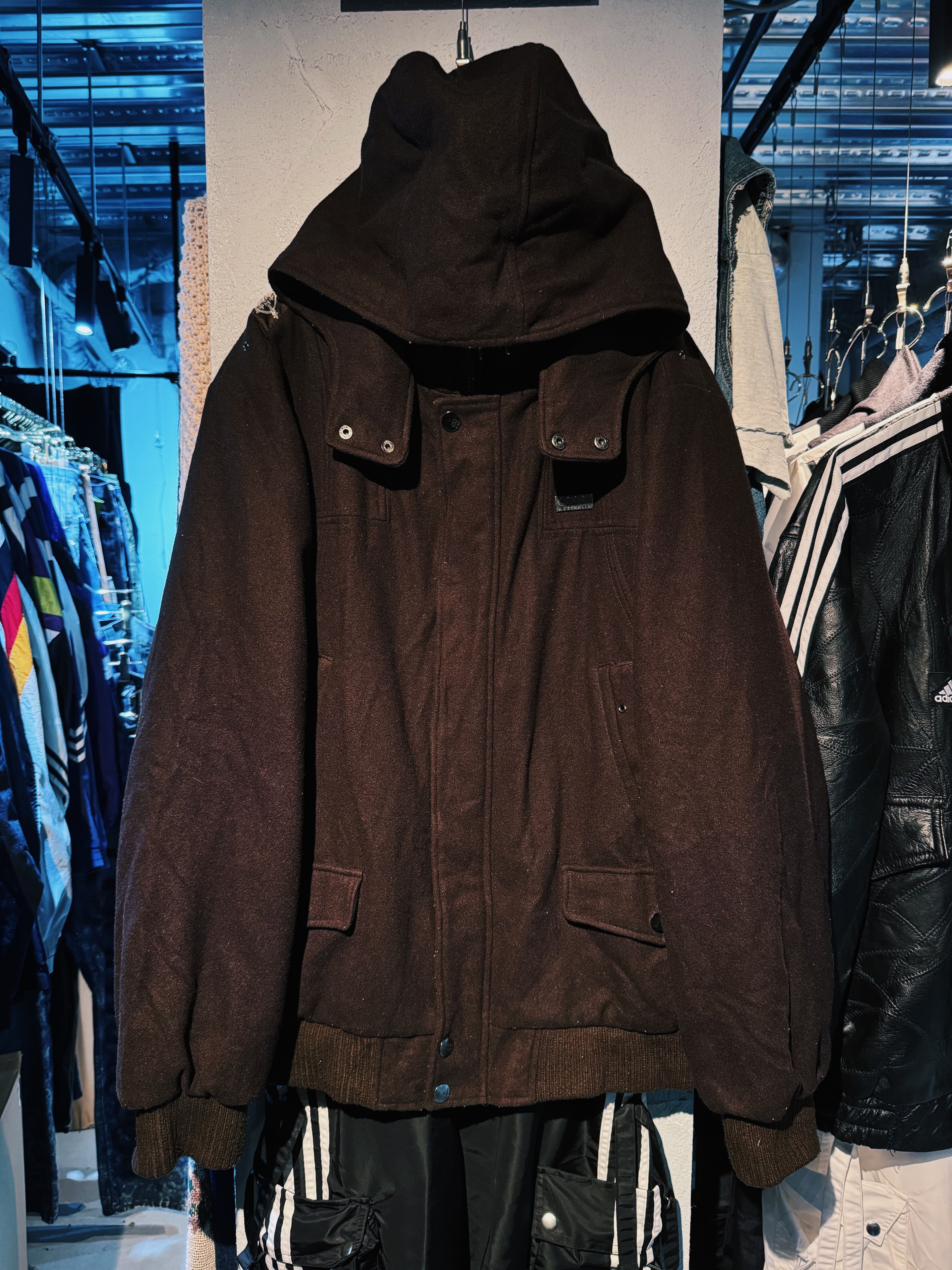 【D4C】90's vintage "COOGI" wool active hooded bomber jacket