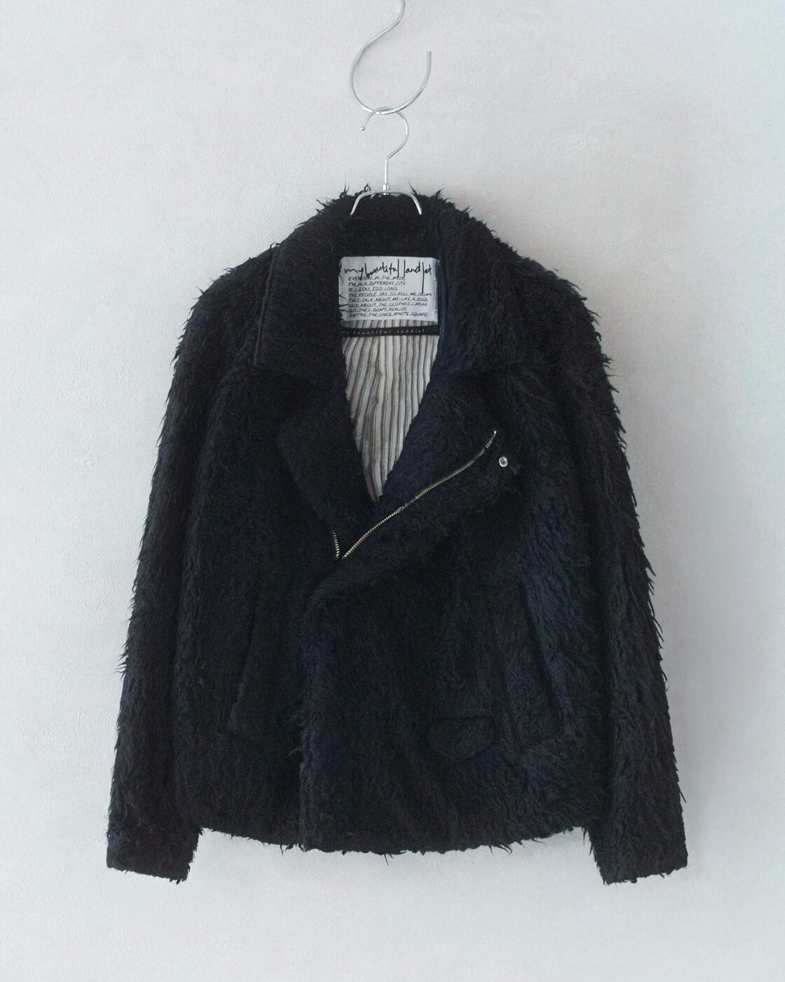 my beautiful landlet SHAGGY RIDERS JACKET BLACK | Pay ID