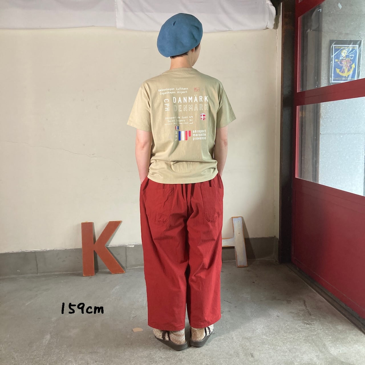 半袖UNI Tシャツ BASIC FIT【Around the World】B柄エアポート3レター