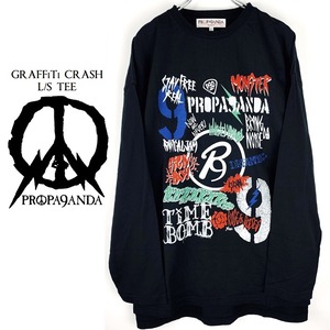 Propa9anda プロパガンダ Graffiti Crash L S Tee Bigロンt ビッグtシャツ オーバーサイズ ワンピース ロング丈 長袖 黒白 ブラックホワイト ロゴ Tatooイラスト スカル ドクロ 大きいサイズ メンズレディース パンクロック Punkrock バンド ギフト ステージ衣装 Propa9anda プロパガンダ Graffiti Crash L S Tee Bigロンt ビッグtシャツ オーバーサイズ ワンピース ロング丈 長袖 黒白 ブラックホワイト ロゴ Tatooイラスト スカル ドクロ 大きいサイズ メンズレディース パンクロック Punkrock バンド ギフト ステージ衣装