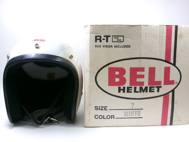 NOS! Sシェル! 初期/過渡期 70s BELL R-T ジェットヘルメット 7 目 