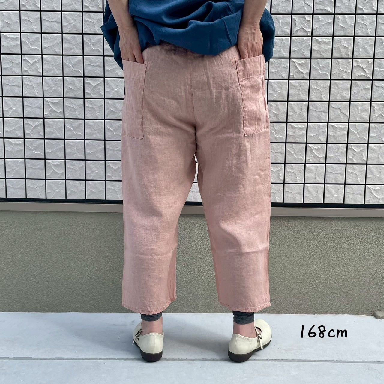 Ha.So.Po.N_i　新品 5個 斜めポケパンツ 初秋まで着られるリネン 62P37 サイズ F | 快晴堂